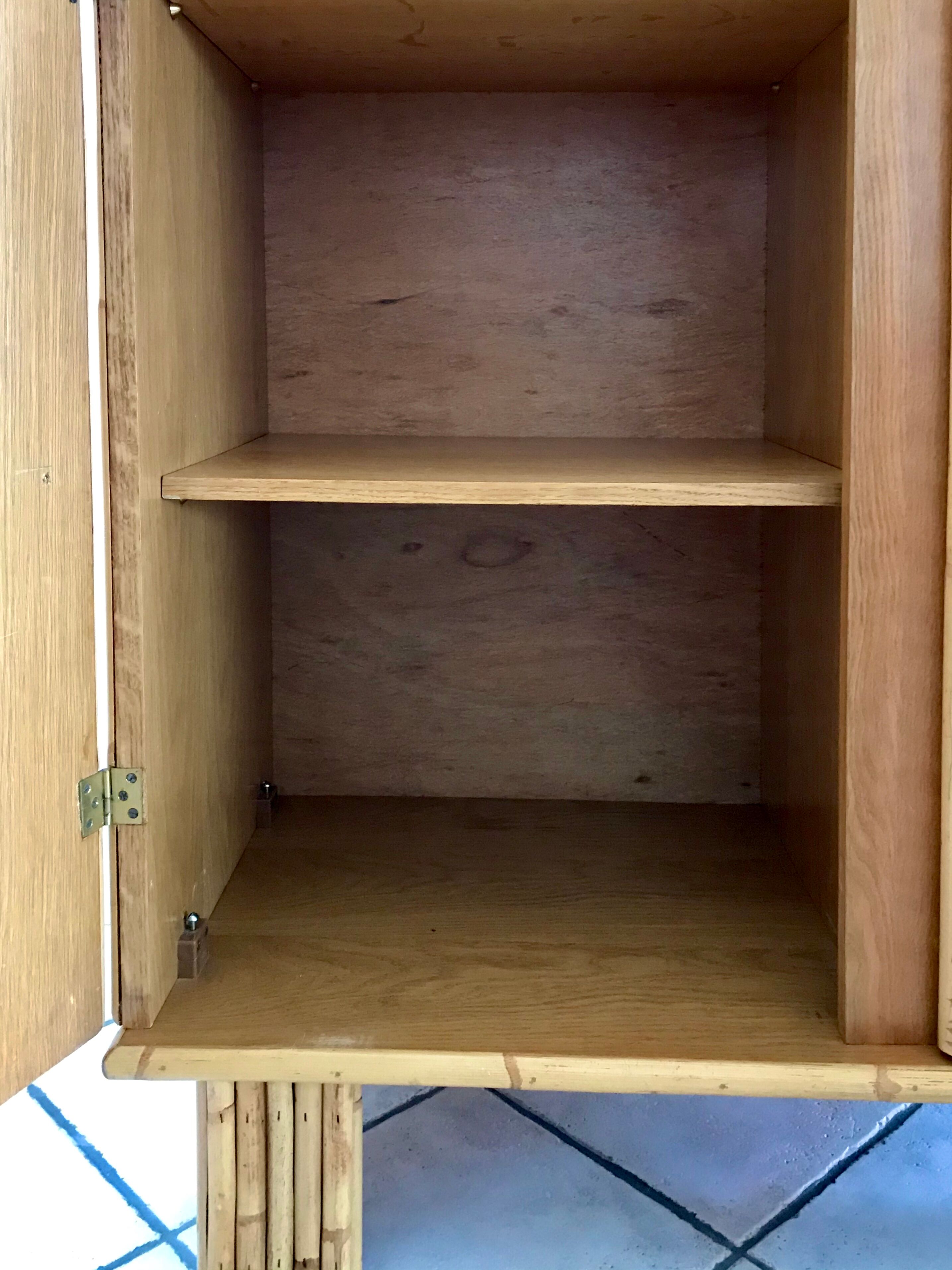 Rattan cabinet and oak 60/70