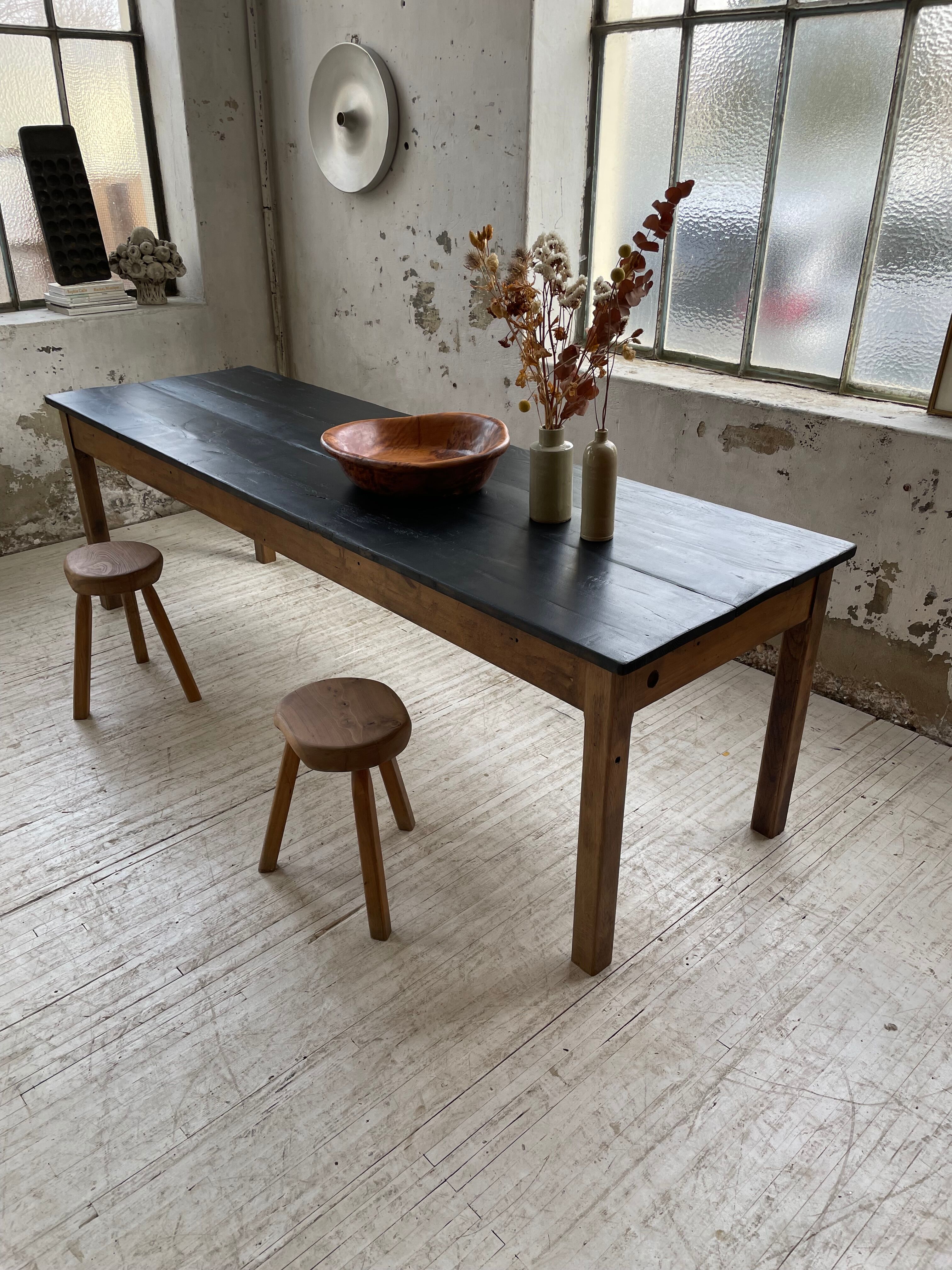 Black pine farm table 250 cm
