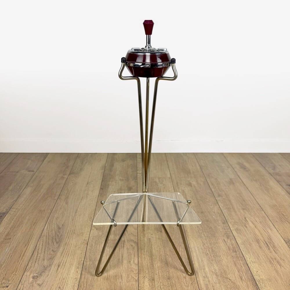 Cendrier sur pied graphique, milieu XXème