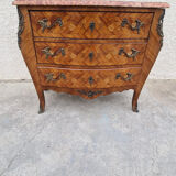 Louis XV style chest of drawers in rosewood
