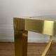 Vintage square brass and smoked glass coffee table