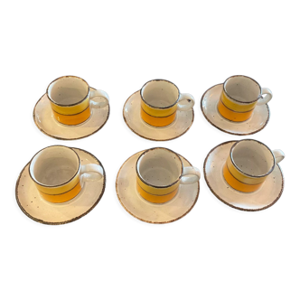 6 tasses et 6 sous tasses Stonehenge