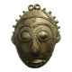 Masque passeport Baoulé en bronze