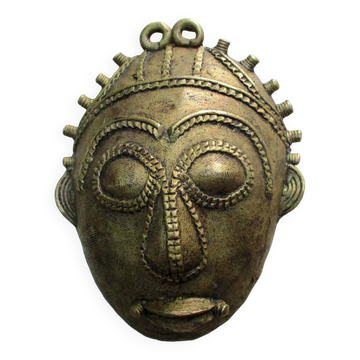 Baoulé passport mask in bronze