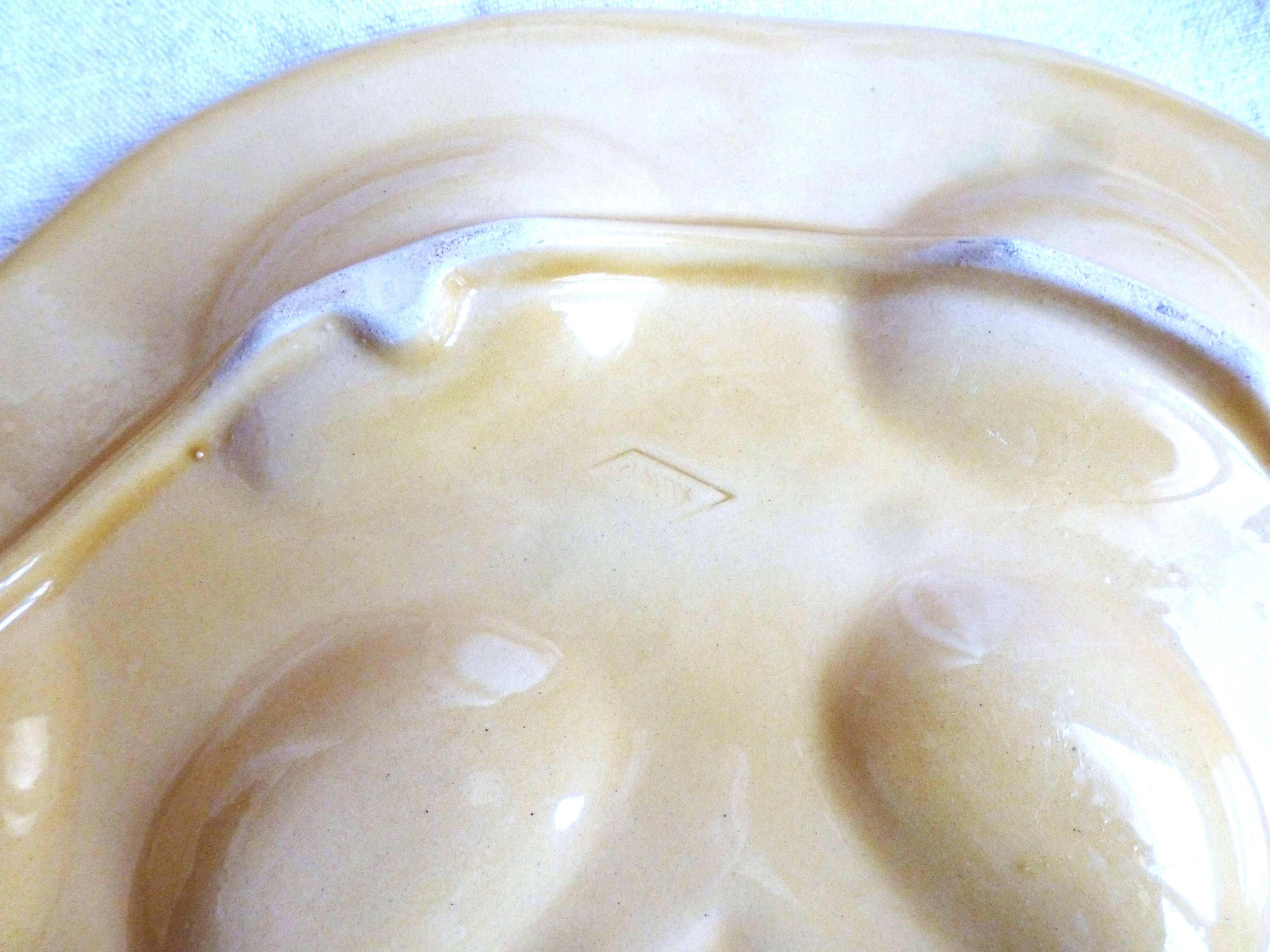 Oyster dish, seafood serving dish, Orfinox oyster dish.