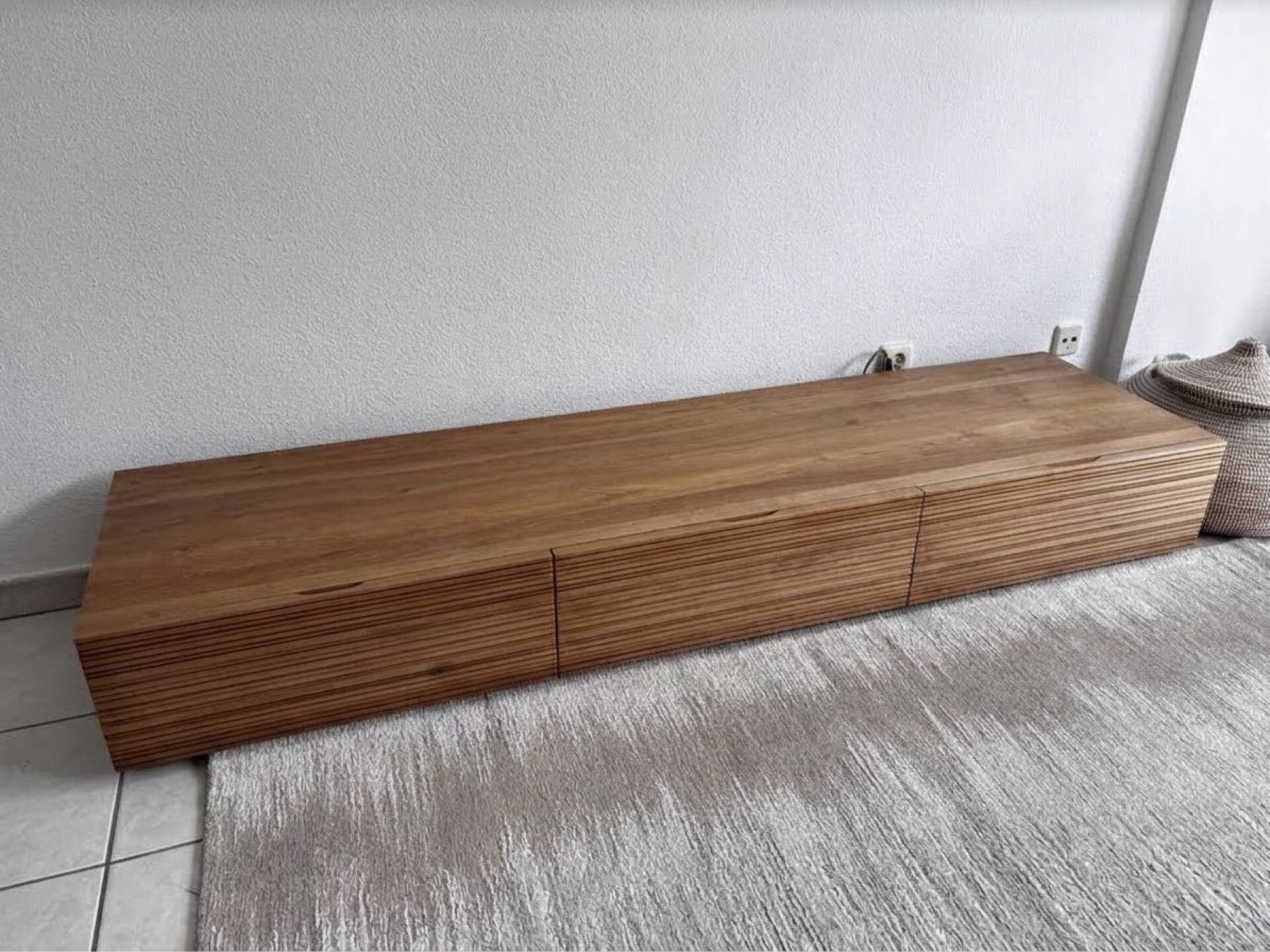 Solid oak TV unit
