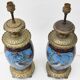 Paire de lampes en bronze et émaux cloisonnés