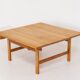 Table basse en chêne par Hans J. Wegner pour Andreas Tuck