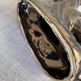 Pair of Vallauris iridescent ceramic candle holders