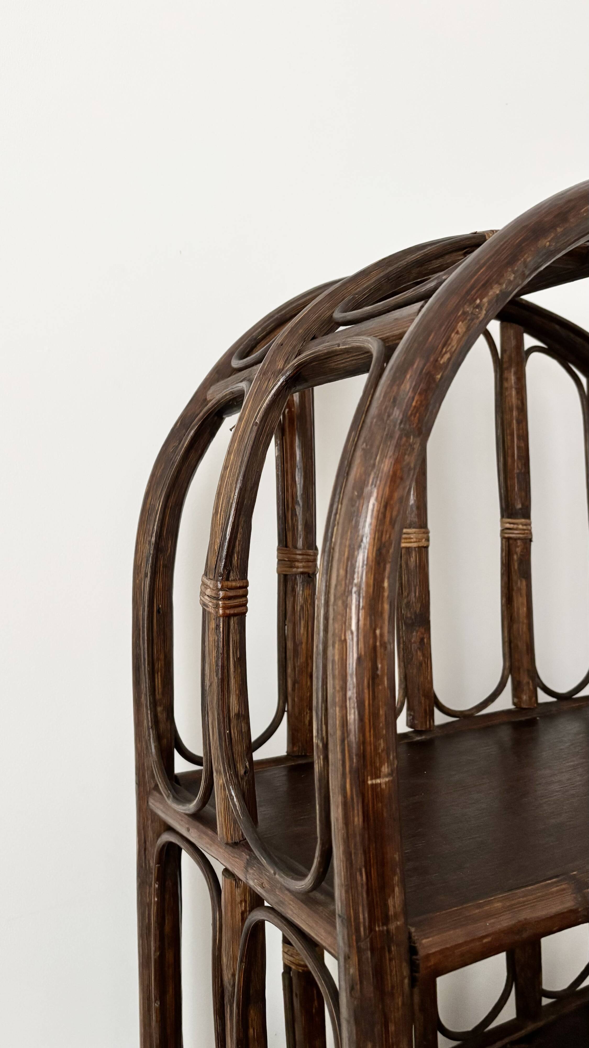 Vintage rattan shelf