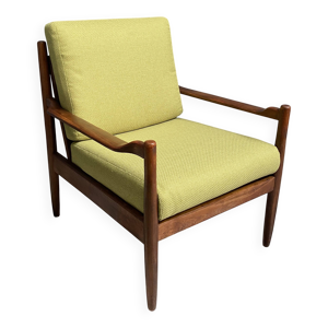 Chaise relax en tissu - jaune