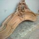 Pediment Louis XV in carved wood shell dating from the 1930 in walnut