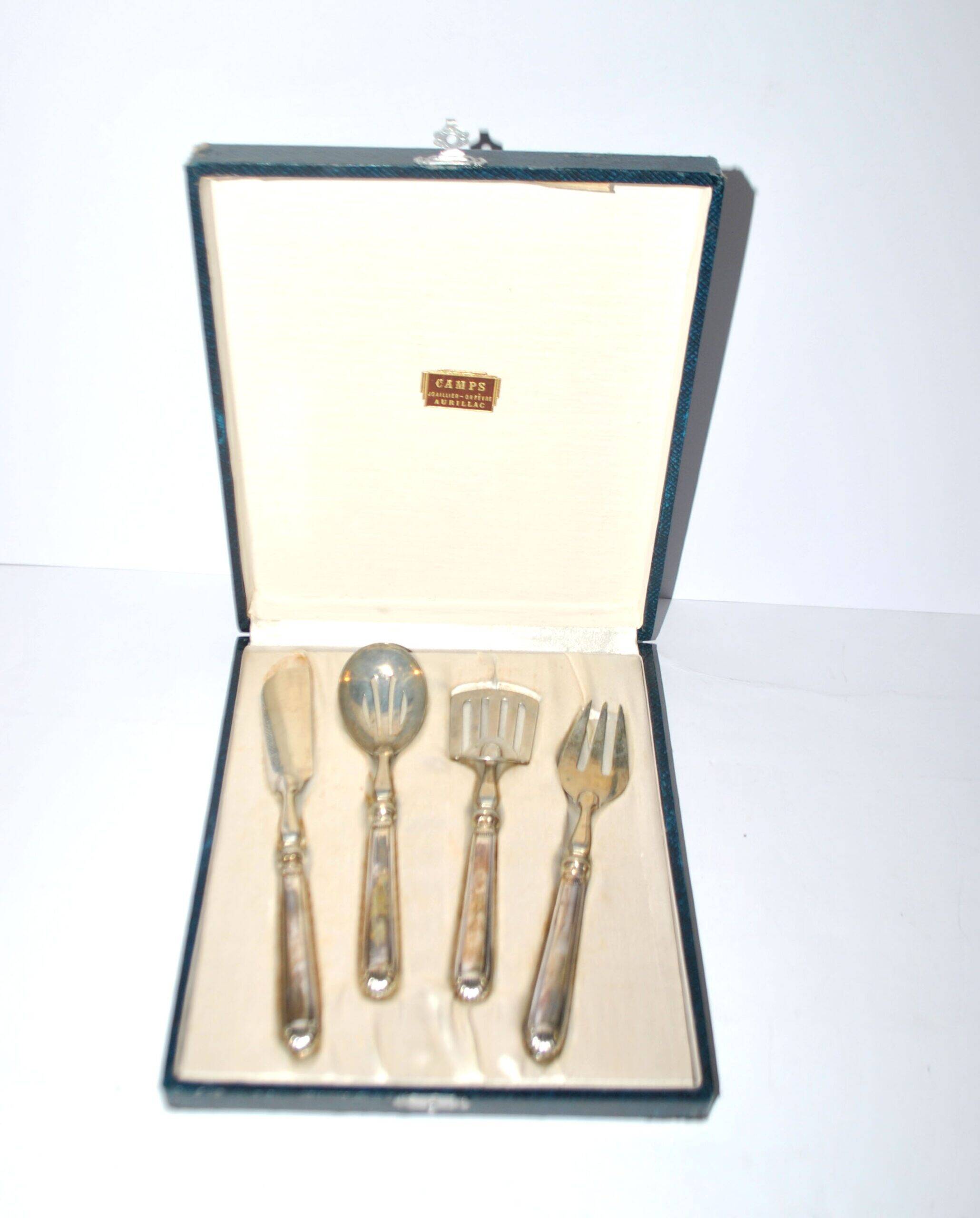 Mignardise cutlery – Minerva silver hors d'oeuvre service 1920 art deco