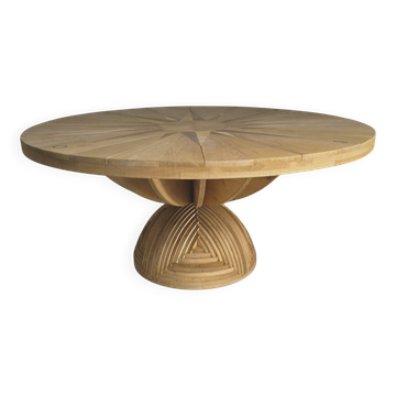 Table Rosa Dei Venti par Mario Ceroli pour Poltronova, années 1970.