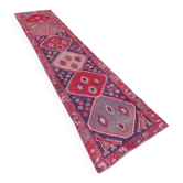 Turkish hallway carpet from the 1960s - 78x308 cm