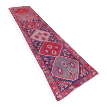 Turkish hallway carpet from the 1960s - 78x308 cm