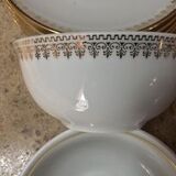 8 coffee, tea or chocolate cups & saucers Ferdinand Deshoulières