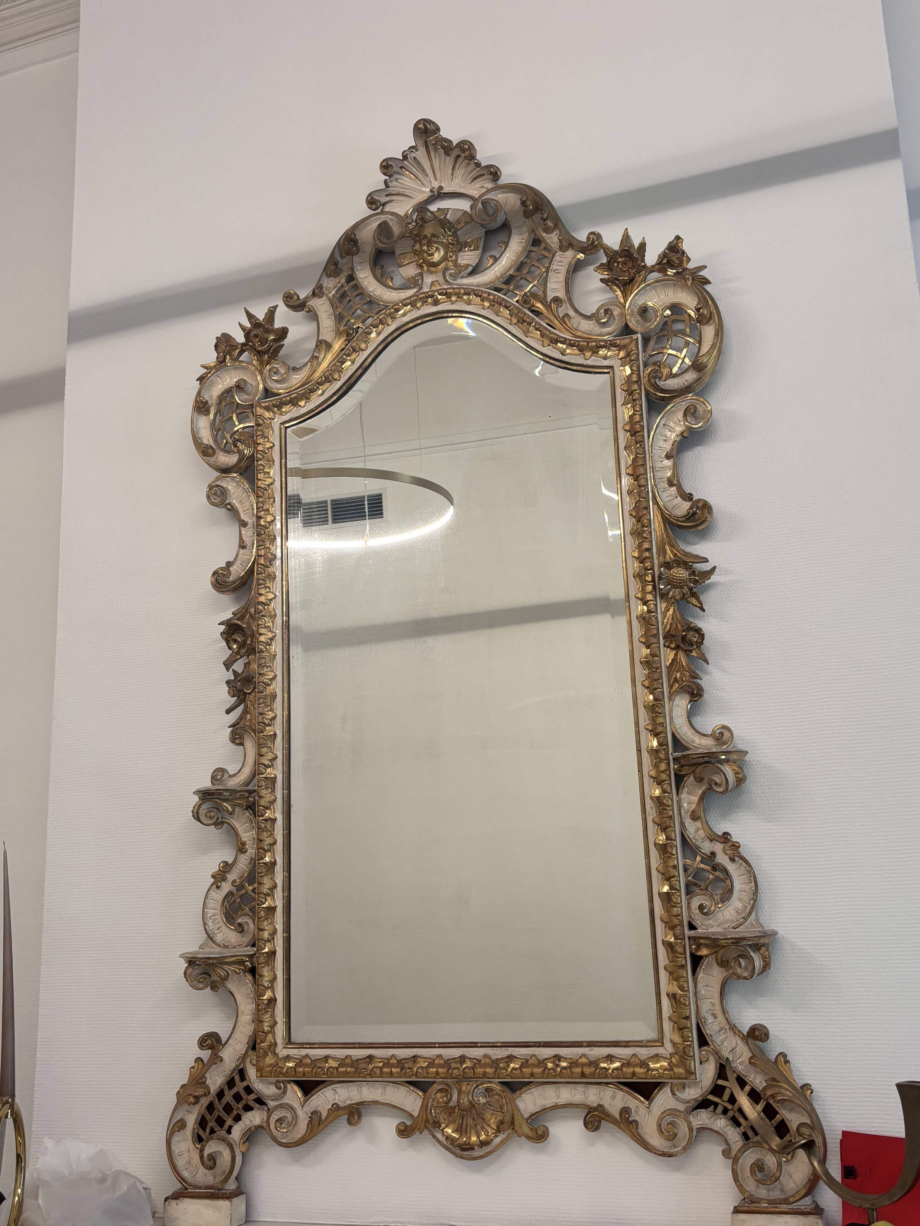 Superbe miroir baroque XXL – Pièce d’exception – Style vénitien