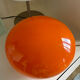 UFO lamp globe in vintage orange mushroom glass