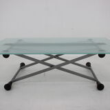 1990s Desalto Glass Elevator Coffee or Dining Table, Italy