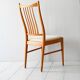 Lot de 4 chaises scandinaves vintage en hêtre des années 1950