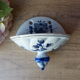 Old earthenware soap holder old Rouen hand-painted décor