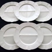 6 pillivuyt white porcelain asparagus plates