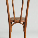 Chaise Bistrot Rotin en bois courbé