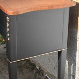 Restored antique console – Haussmannian elegance & velvet finish