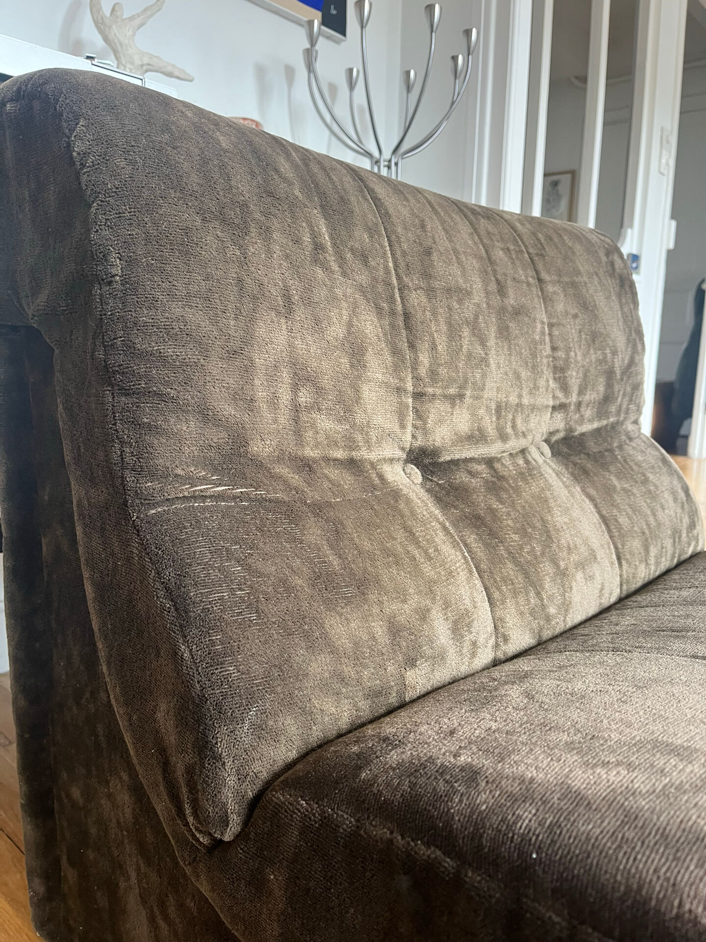 Vintage velvet armchair
