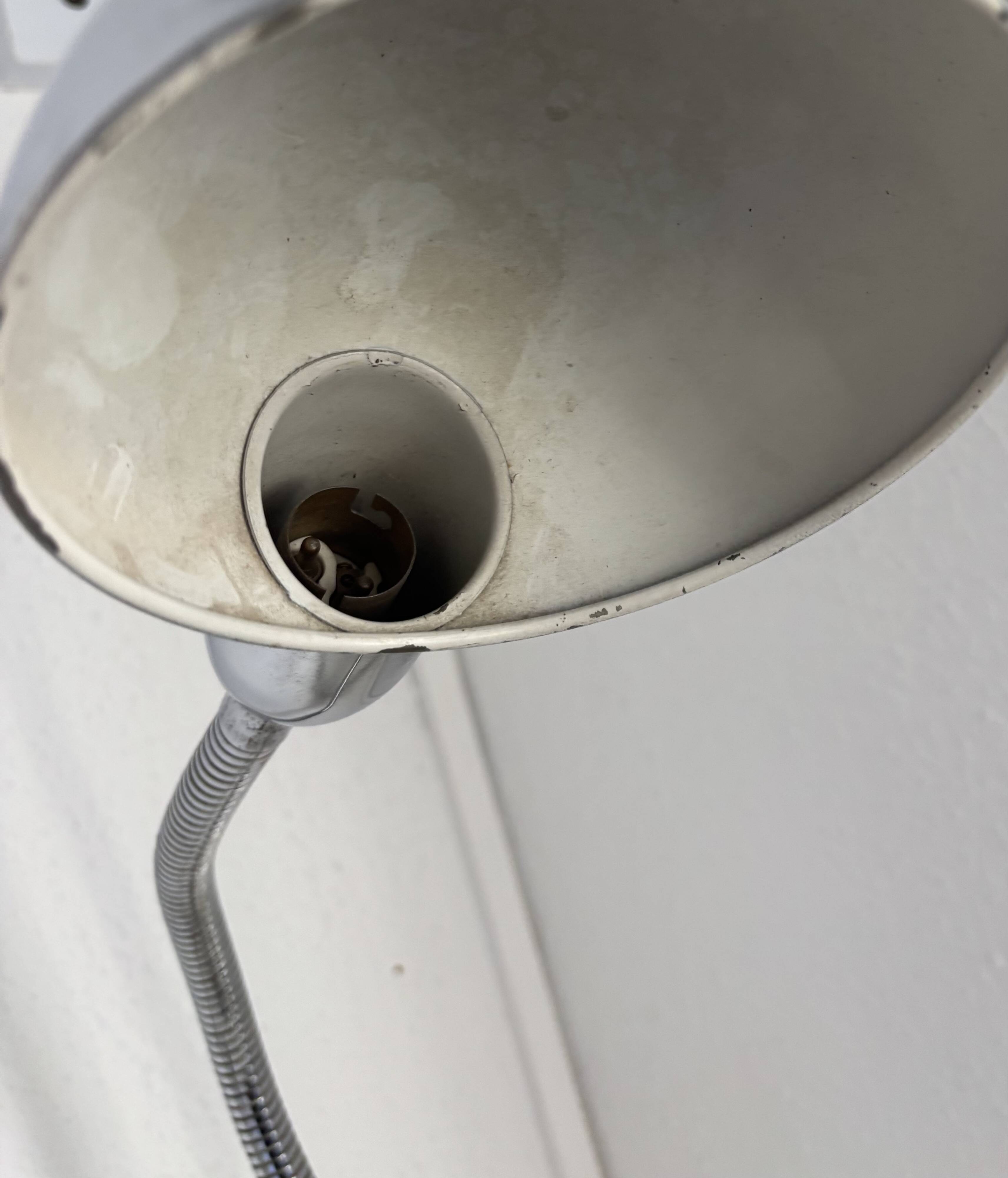 Paire lampes vintage 1940 de bureau jumo 210 chromée design - 50 cm