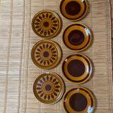 7 vintage flat plates Longchamp and Gien