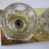 Applique en laiton et en verre de Peill et Putzler années 1970