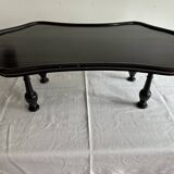 Presentation table of Napoleon III in black lacquered wood, 19th century.