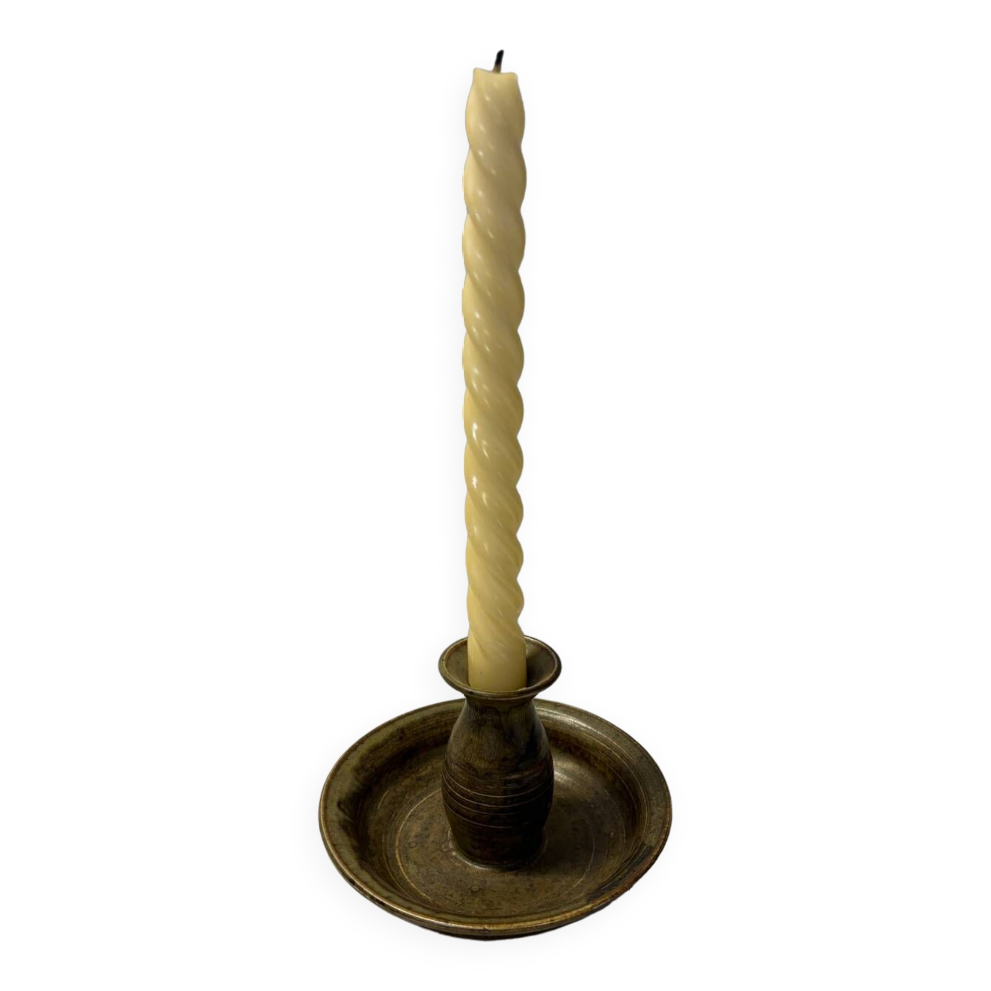 Stoneware candle holder