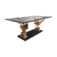 Bronze bass table with eagles