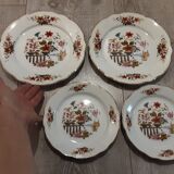 Set of 4 old plates Digoin sarreguemines