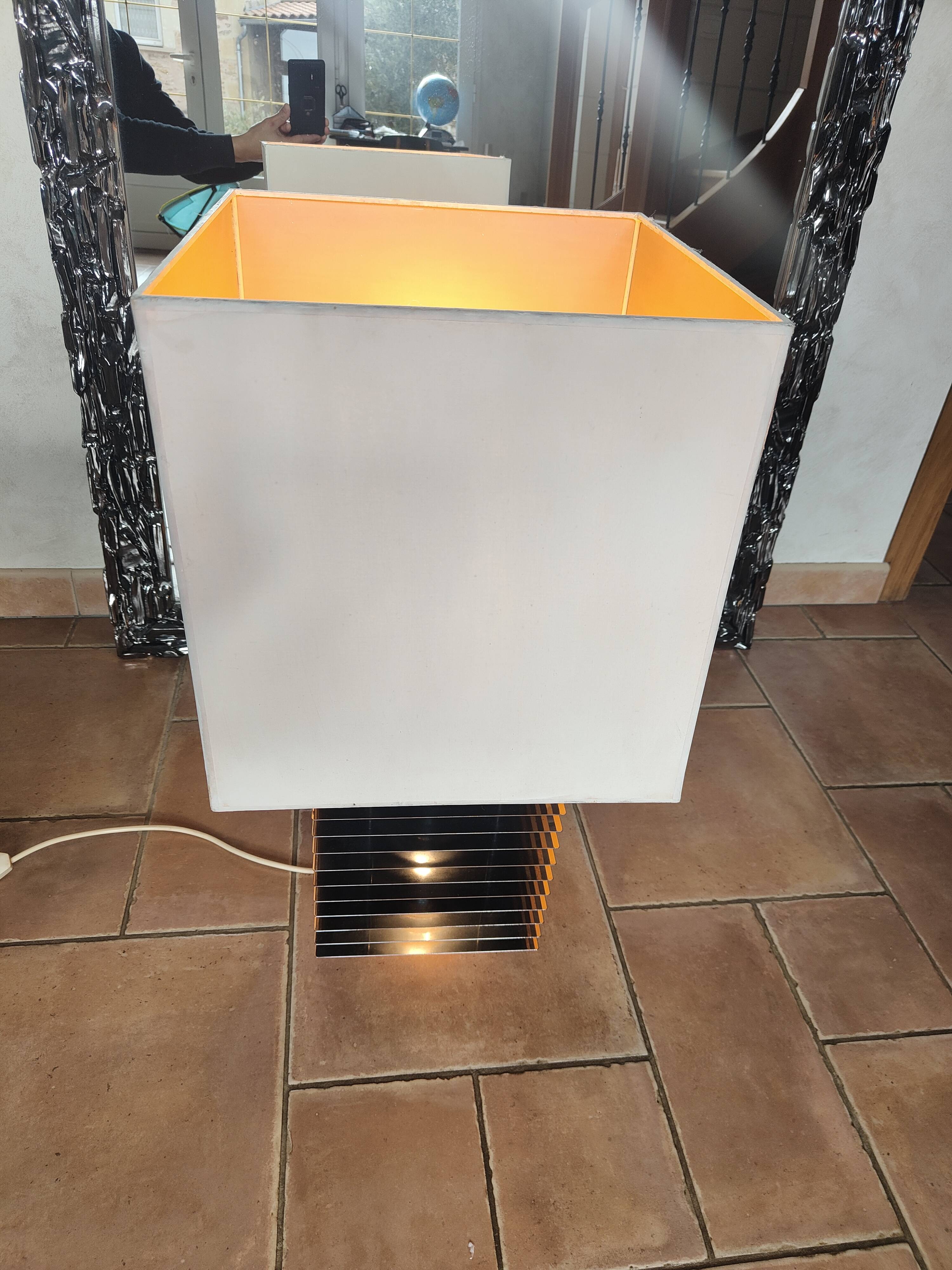 Lampe design italien inox