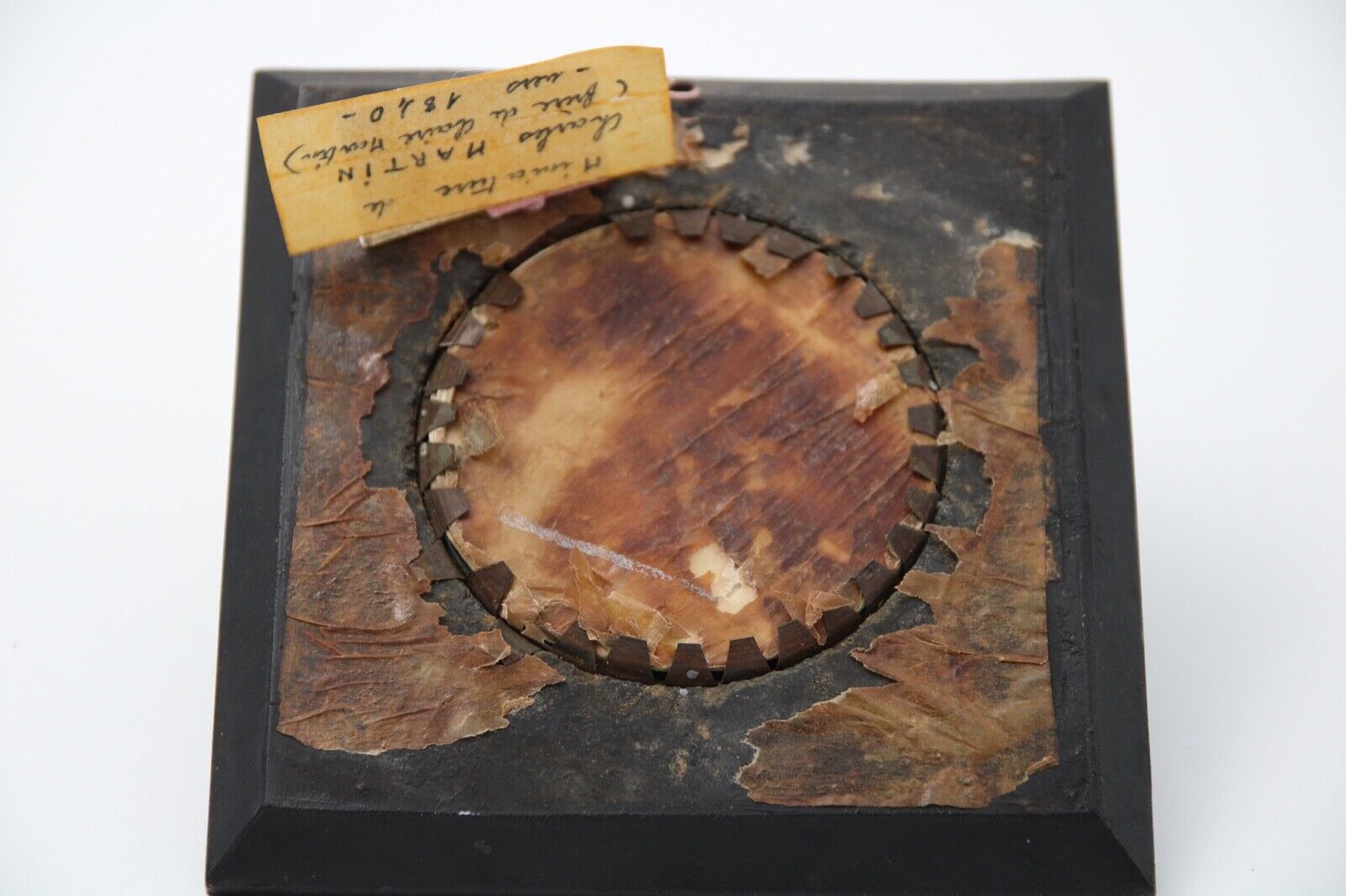 Miniature by p martin young child charles martin 1836 blackened frame