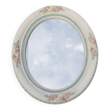 Miroir ovale en plâtre