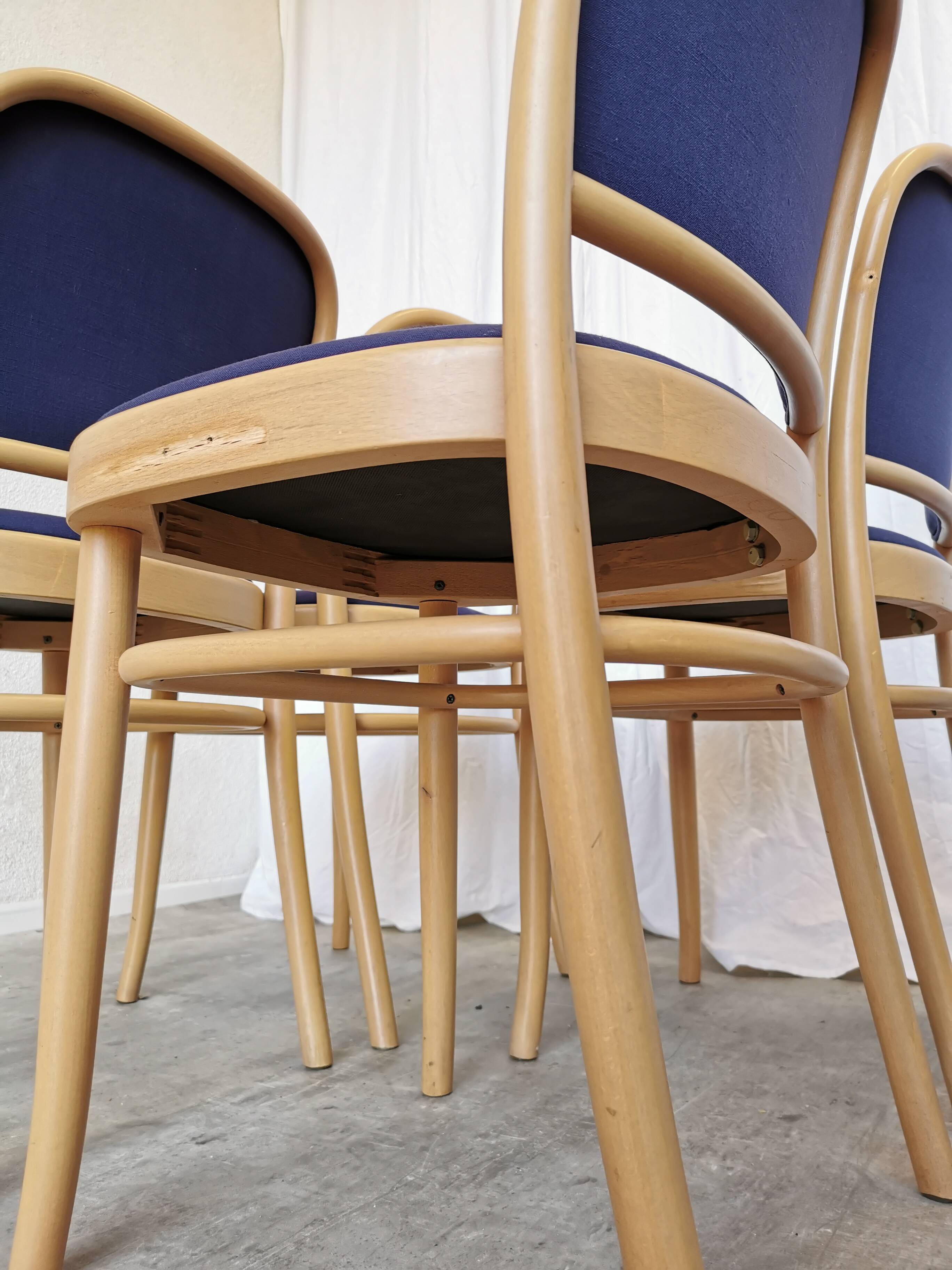 Vintage Bentwood Dining Chairs - Set of 6 - Joseph Hoffmann Thonet Design