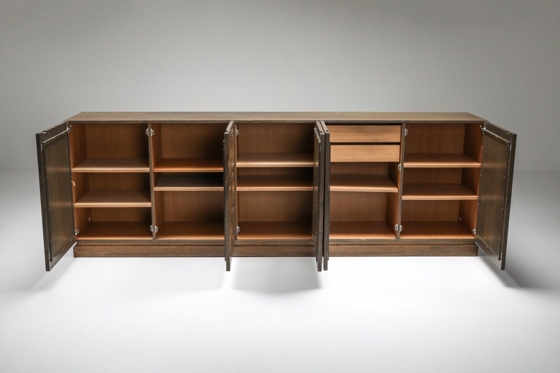 1970 oak graphic buffet