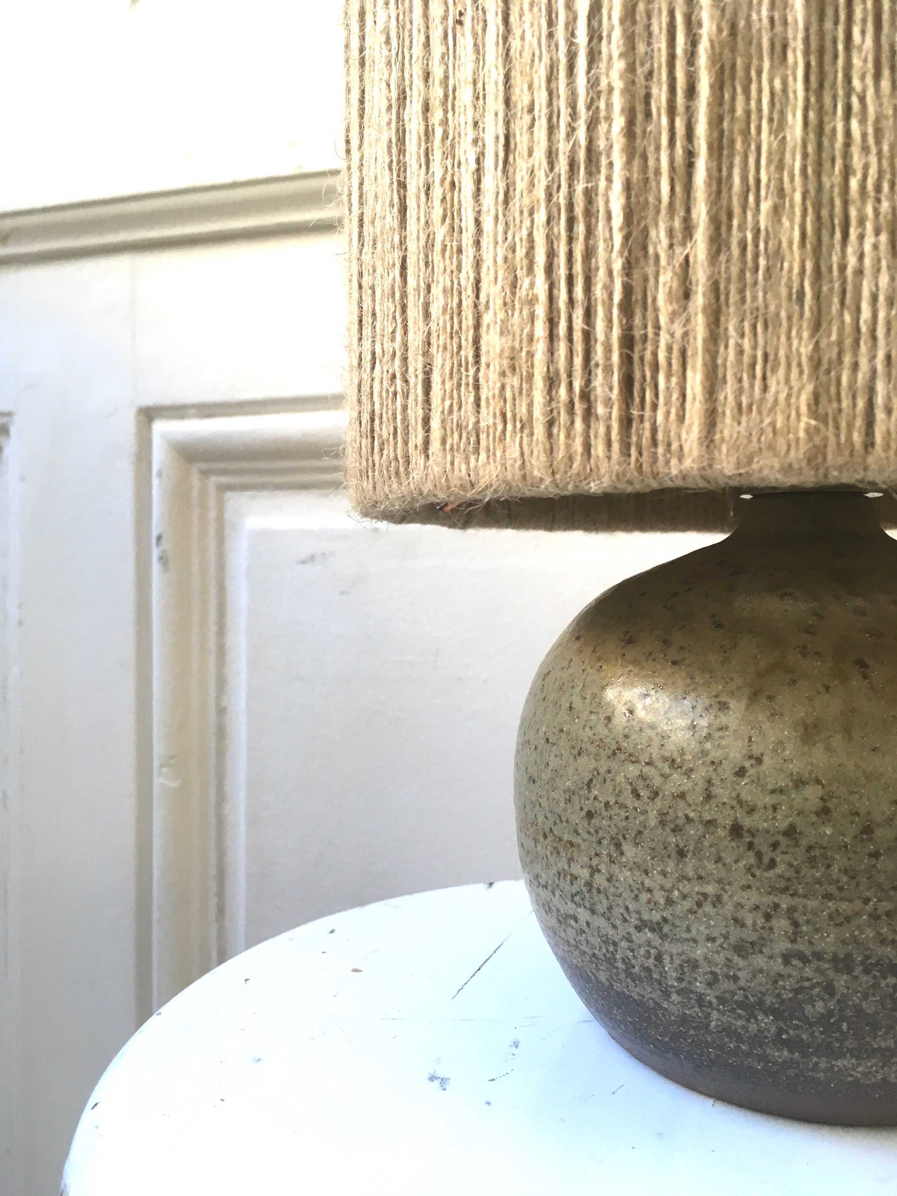Vintage lampshade day handmade hemp