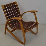 Fauteuil en bois de hêtre courbé, design Jan Vaněk, années 1930.