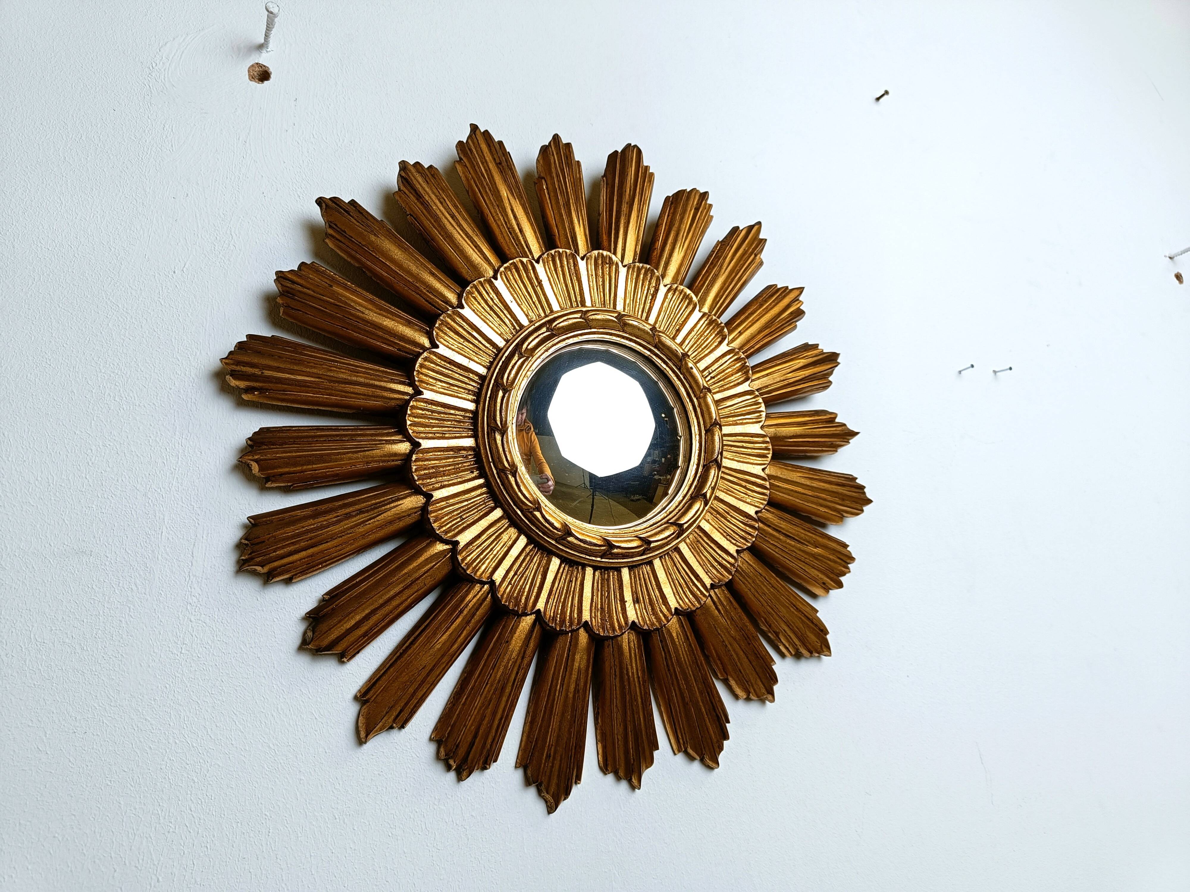 Vintage sunburst mirror, 1960s