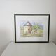 Aquarelle pigeonnier de Camboulan Aveyron signé Annick Mesnil