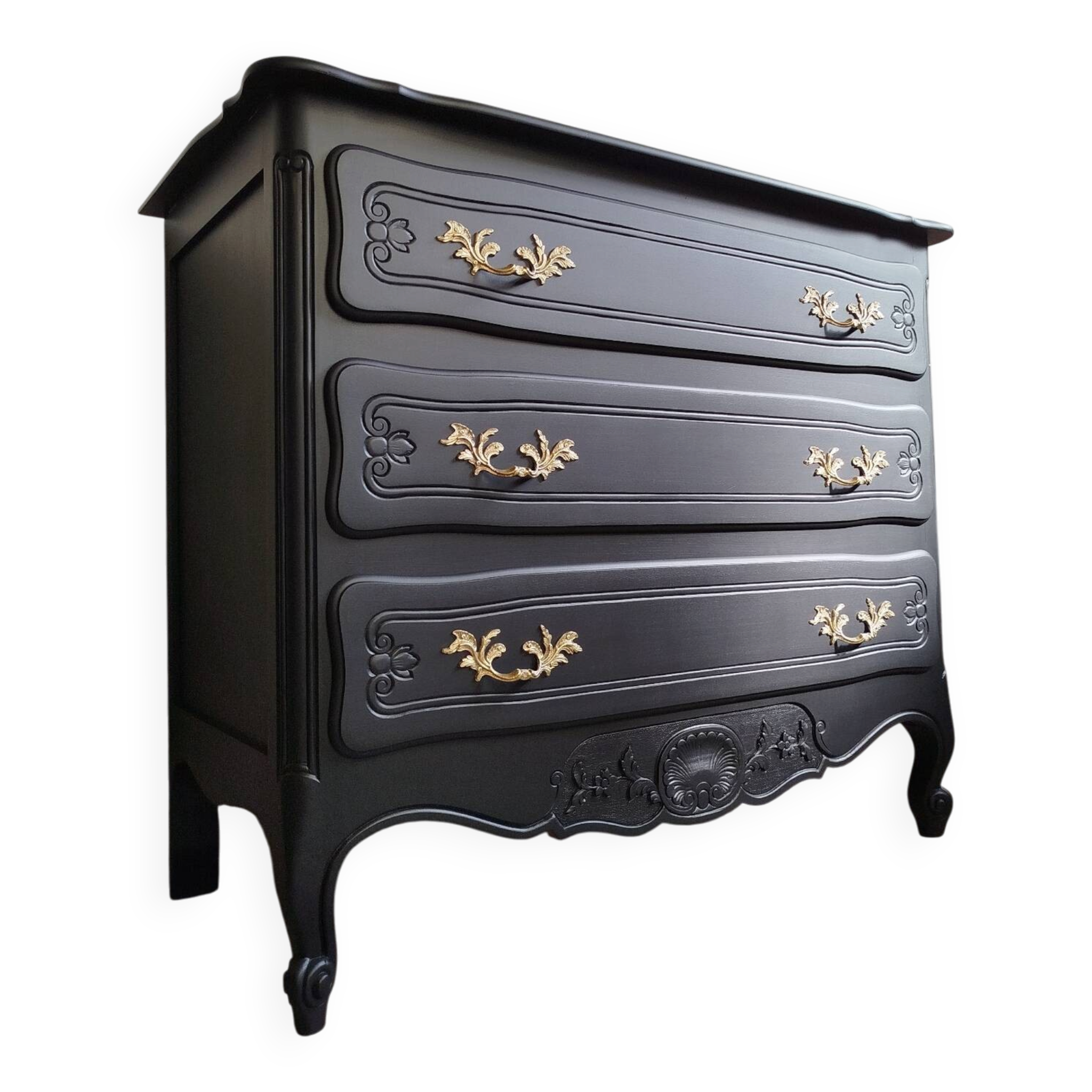 Commode vintage noire
