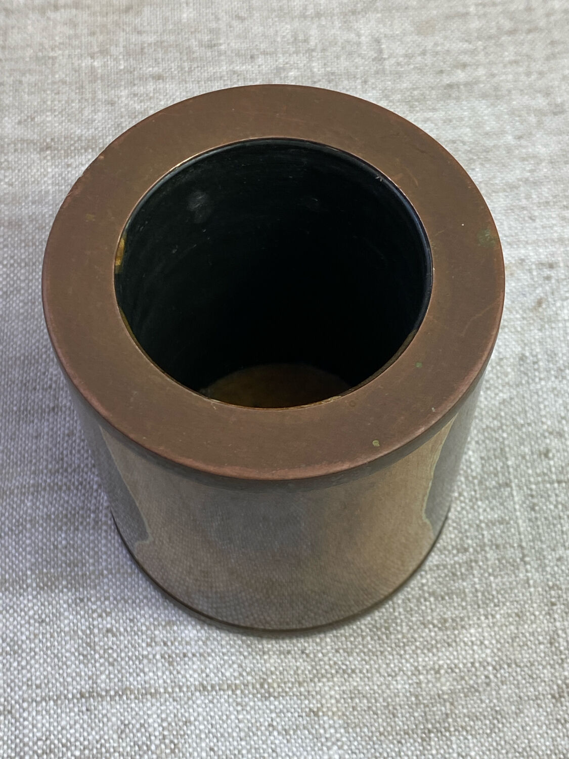 Damascus brass candlestick by Dal Furlo