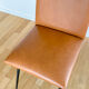 Set of 6 brown skaï chairs and black metal, 1960