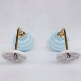 Swan neck and cloud glass wall lights